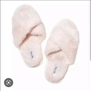 Splendid Cross Slide Pink Guzzy Slippers